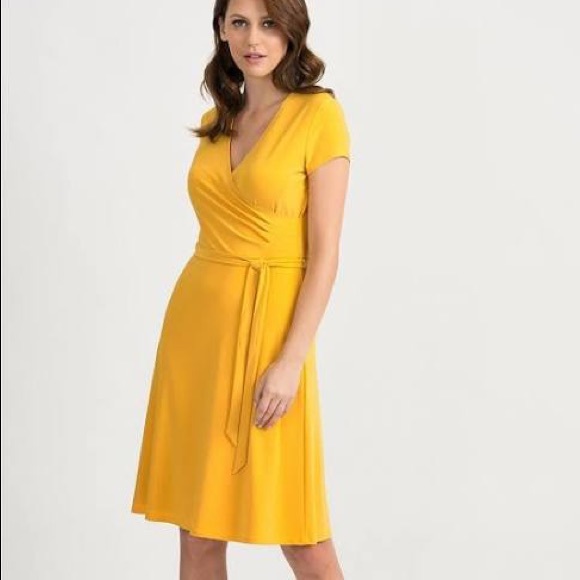 Joseph Ribkoff Yellow Dress - Picture 1 of 5